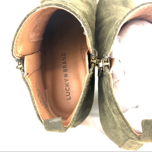 Lucky Brand Women's Booties Olive Green 6M - Picture 6 of 10